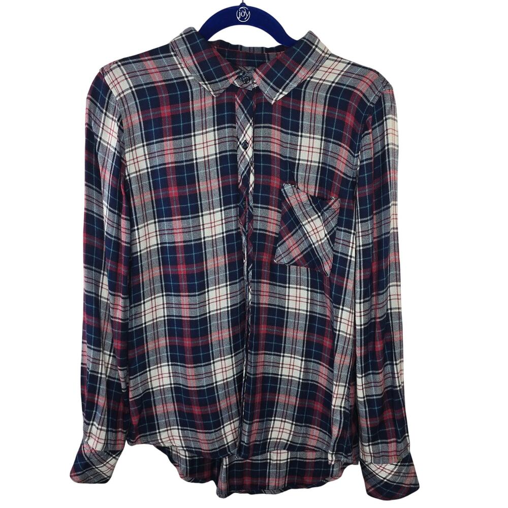 Women's Rails Hunter Plaid Red White Blue Button-up Shirt Size XS